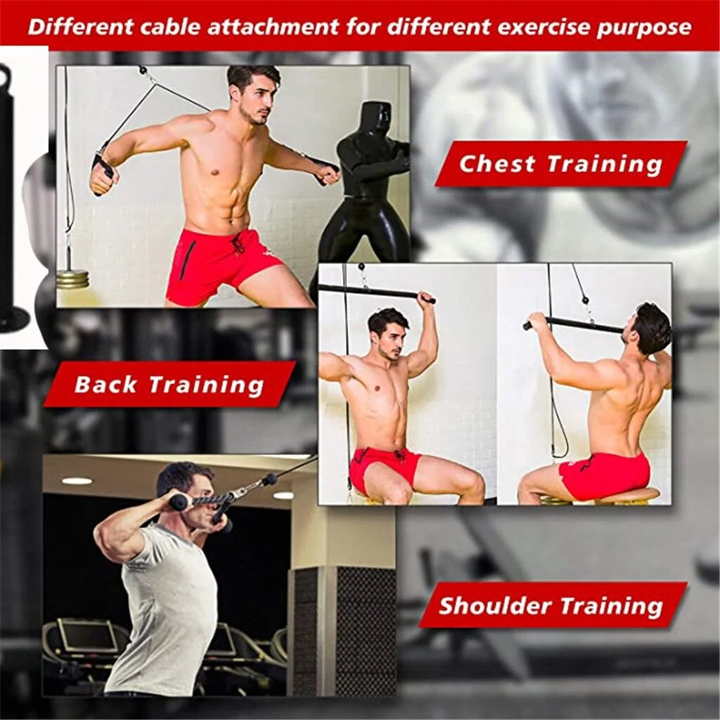 DIY Fitness Cable &amp; Pulley Workout Gym Equipment