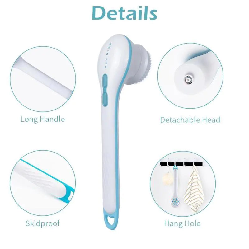 Body Brush with 5 Accessories and Skin Massager